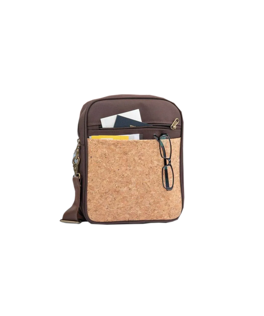 MG-SB01 - Eco-Friendly Cork Sling Messenger Bag With 2 Tone Finish