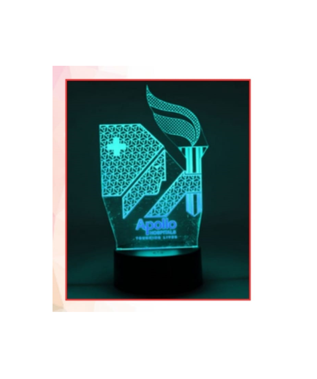 MG-TM74 - Acrylic Trophy with LED Base (Only LED Base with USB)(MOQ - 50 Pcs)