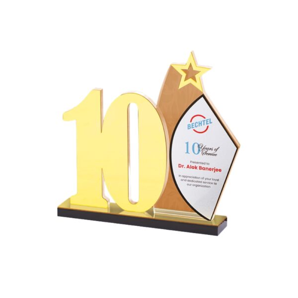 Premium Acrylic Trophy Award (L:8.5" X W:7.75") – Elegant Recognition Trophy