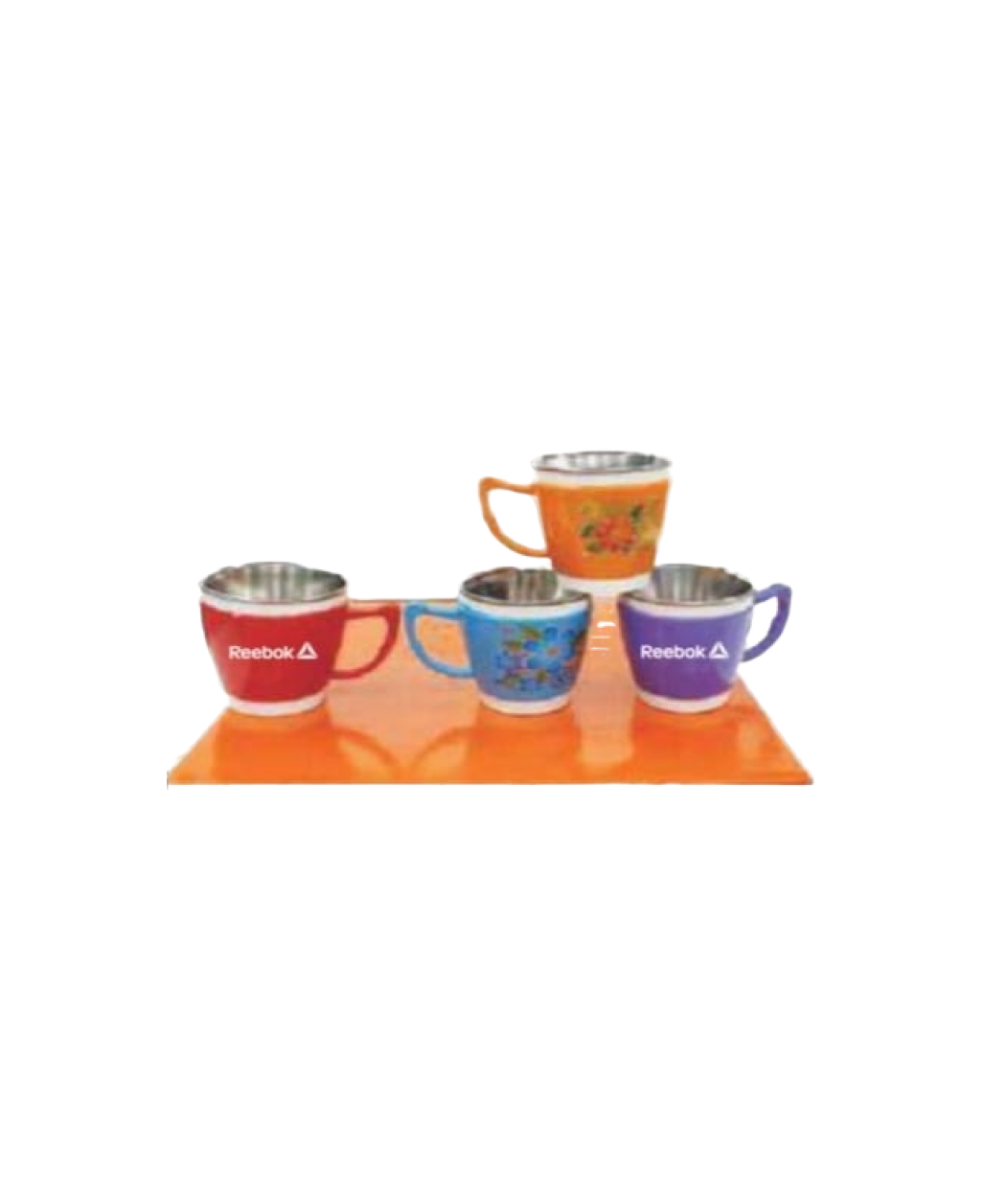 MG-CM54 -   Double Wall Plastic Mug with Inside Stainless Steel (Rythem Carnival) 80ml