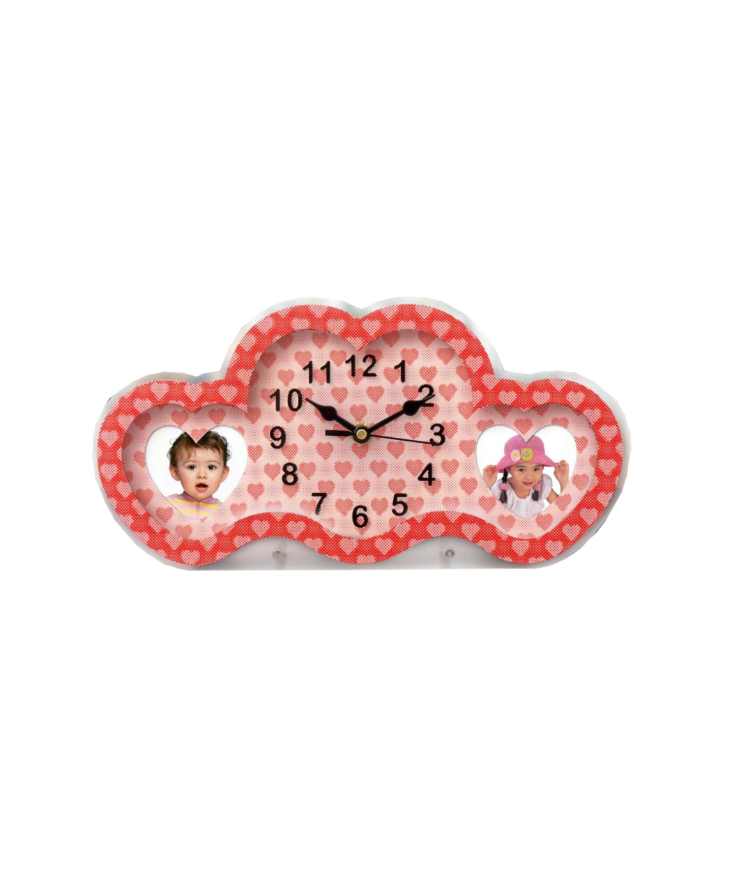 MG-PF06– Heart Style 3D Illusion Clock With Dual Photo Frame