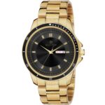 Metal Chain Wrist Watch for Men with Push Button Lock