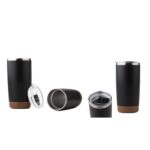 Luxe Mug – 450 ML Premium Black Mug with Wood Fabric Finish