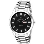 Metal Chain Strap Wrist Watch for Men with Push Button Lock