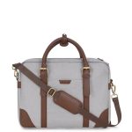 Elliot Oxford Series Silver Vegan Leather 14 Inch Laptop Messenger Bag