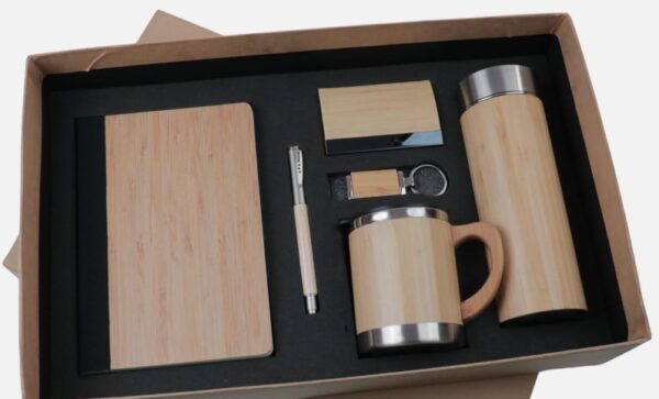 6 in 1 Premium Gift Set – Notebook, Mug, Pen, Flask, Card Holder & Keychain
