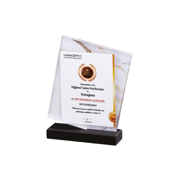 Premium Acrylic Trophy Award (L:7.25" X W:6.75") – Stylish Recognition Trophy