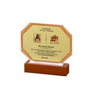 Premium Glass Trophy Award (L:7.5" X W:8") – Elegant Recognition Trophy