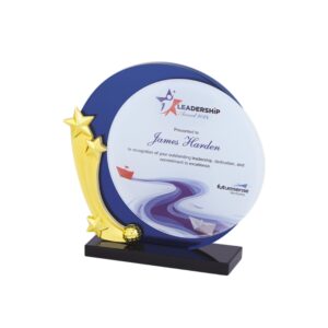 Premium Glass Trophy Award (L:7.25" X W:6.75") – Elegant Recognition Trophy