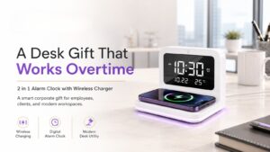 A Desk Gift That Works Overtime: Logic 2 in 1 Alarm Clock with Wireless Charger