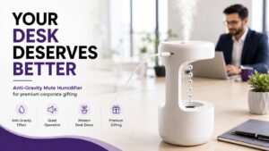 Anti-Gravity Mute Humidifier – A Premium Desk Gift That Blends Style, Comfort & Innovation