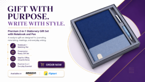 Premium 2-in-1 Stationery Gift Set with Notebook and Pen – A Smart Gift for Office, School, Home & Corporate Gifting