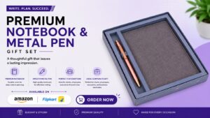 Premium Notebook & Metal Pen Gift Set: A Stylish Choice for Work, Study & Gifting