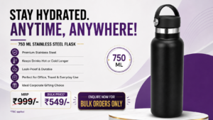 Premium 750 ML Stainless Steel Flask for Bulk Corporate Gifting
