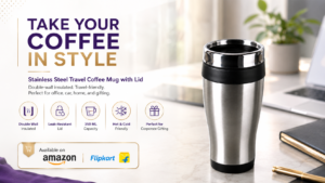 Stainless Steel Coffee Mug with Lid: A Smart Daily Choice for Tea, Coffee & Travel